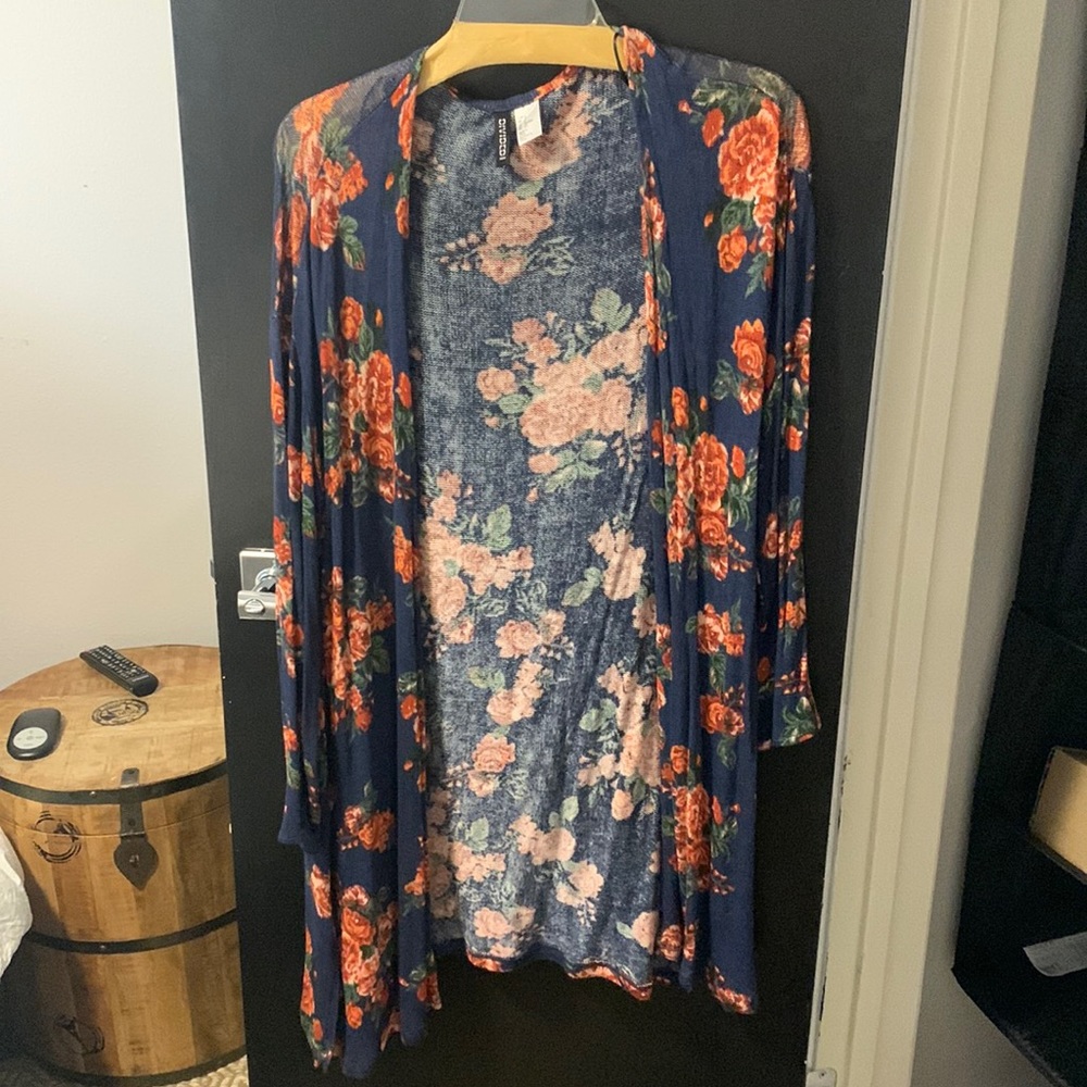 Floral sweater tunic